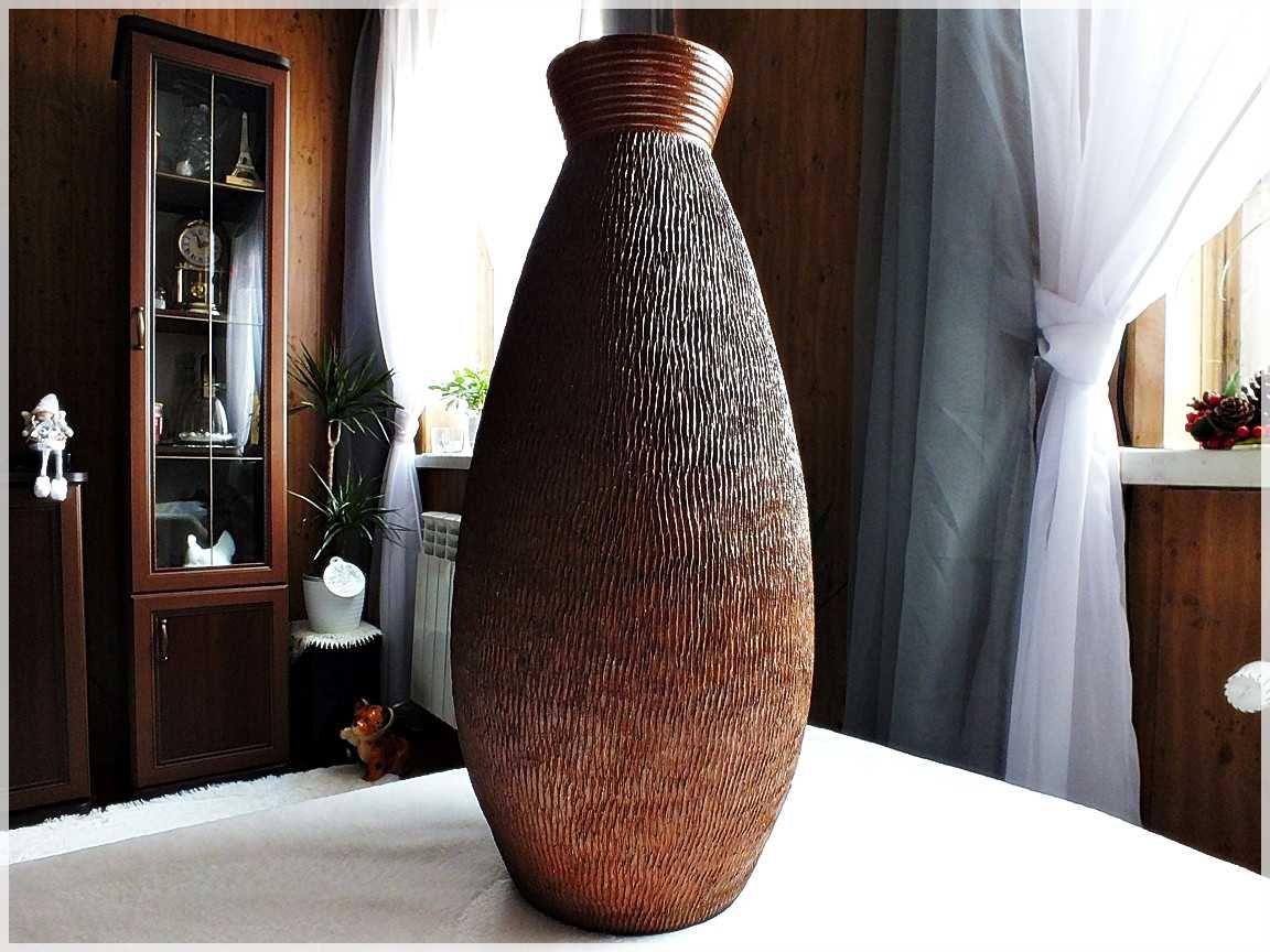 Duży wazon podłogowy gliniany / ceramika Waza 48cm Wysoki