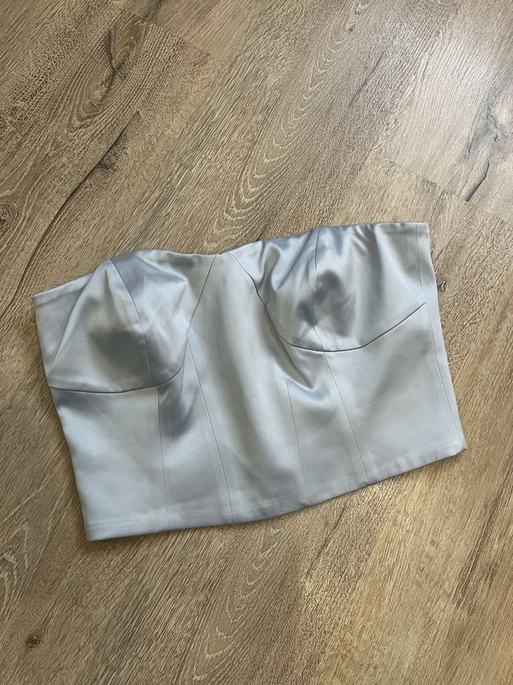 Błękitny gorset/crop top rozmiar 40