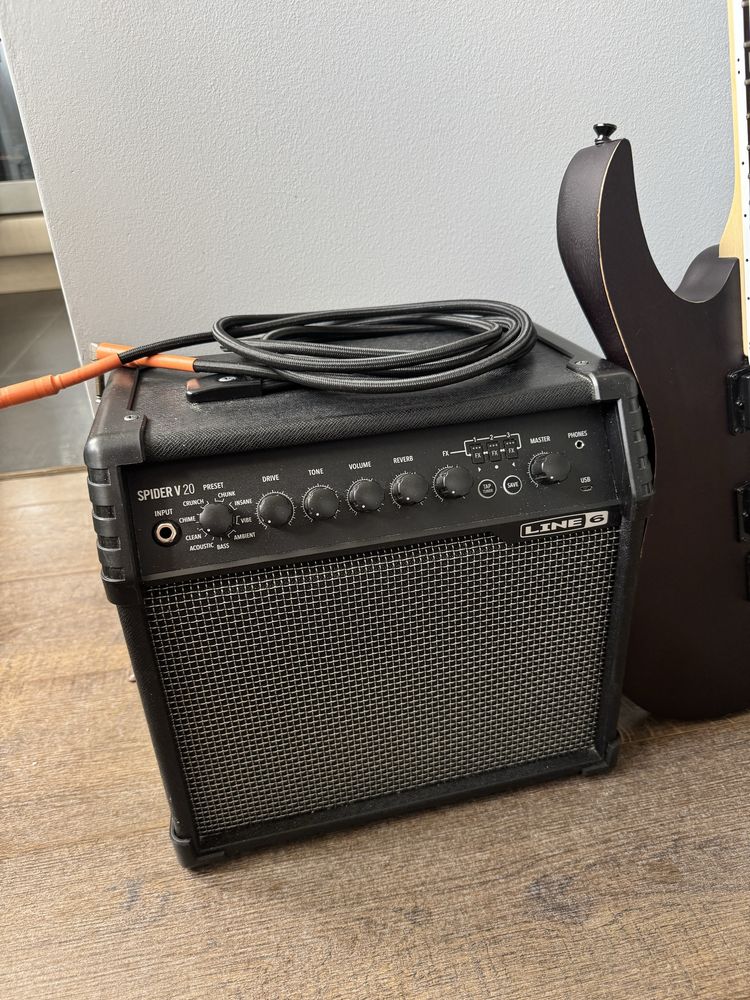 Gitara elektryczna Ibanez GRG121DX + Wzmacniacz Line 6 Spider V20