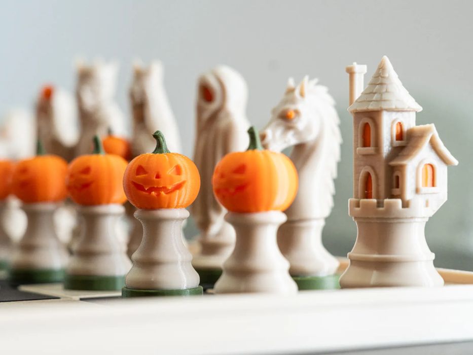 Conjunto de Xadrez Temático Halloween