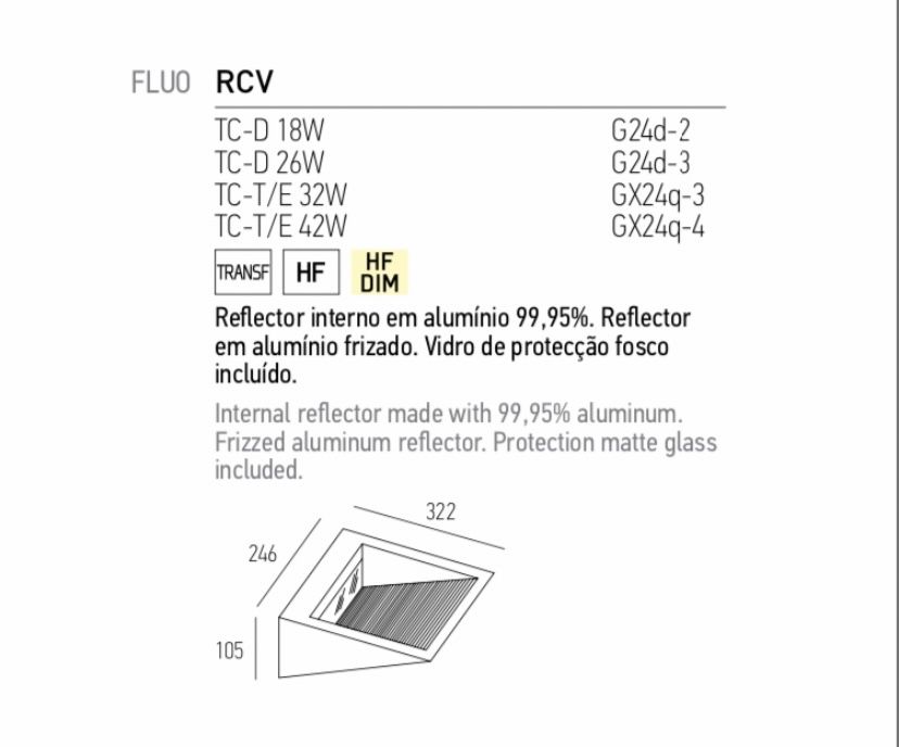 Candeeiro Luminária Foco da Exporlux