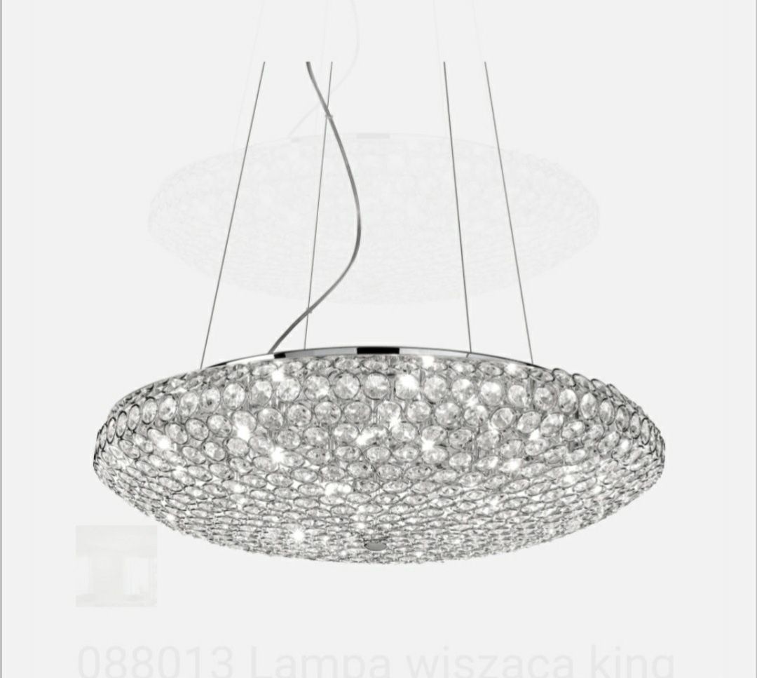 Glamour Lampa Ideal Lux King P17 kryształowy plafon G9 Italy sufitowa
