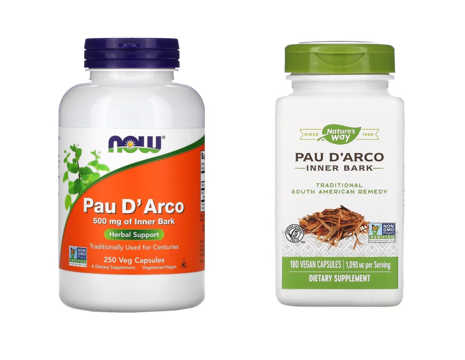 Кора мурашиного дерева, Pau D’Arco, Пау Д'арко, Now Foods 500 мг 250шт