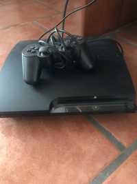 Ps3 com 1 comando e 7jogos