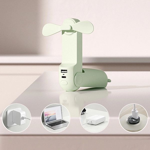 Mini wentylator Jisulife Handheld Fan Life8 przenośny wiatraczek USB z