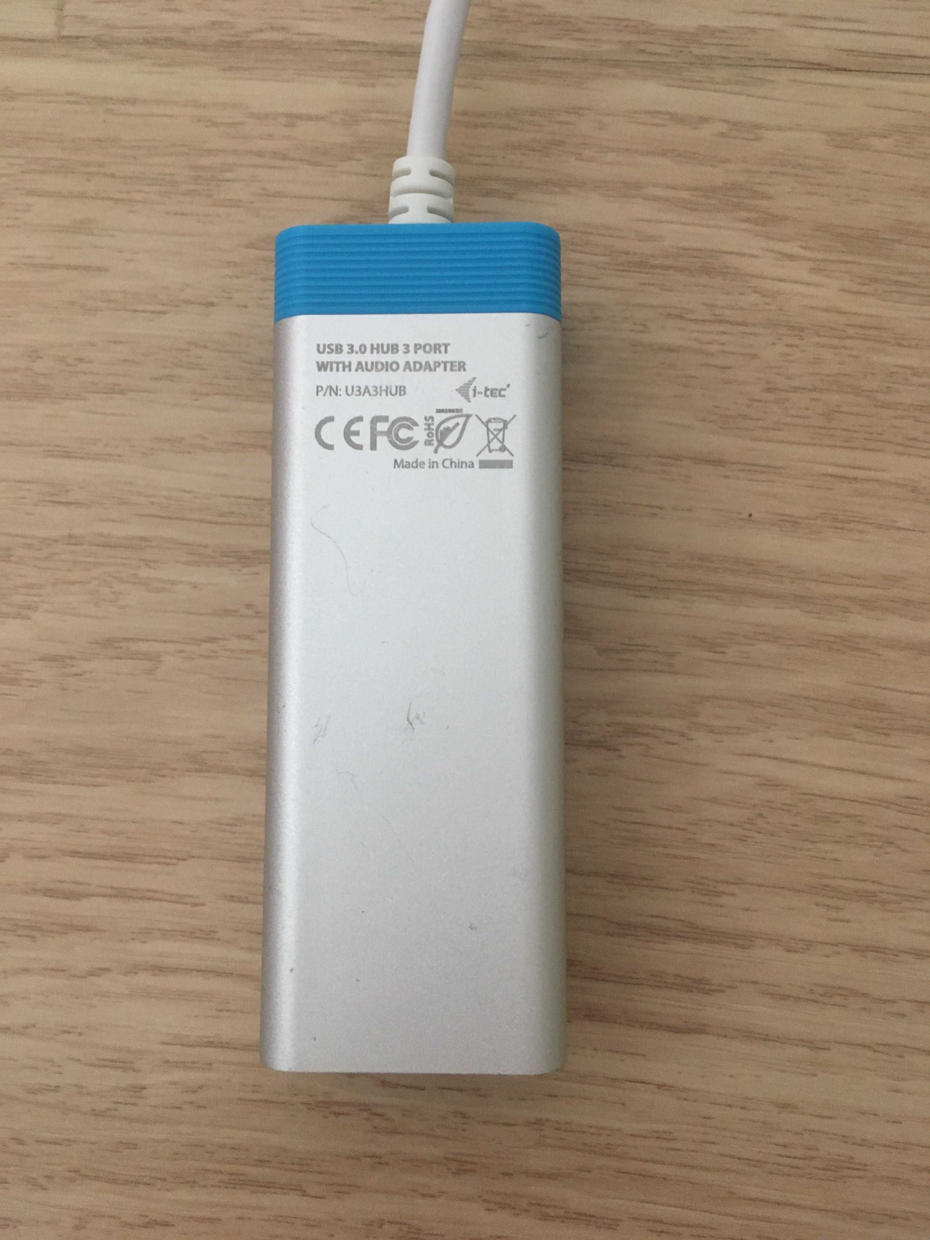USB hub i-Tec U3A3HUB rozdzielacz 3 porty audio adapter