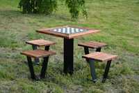 Stół do gry w szachy Chińczyka Warcaby ogrodowy parkowy stalowy trwały