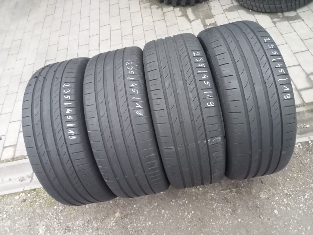 4x Opony Używane Letnie 235/45R19 Continental