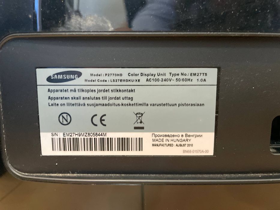 Телевізор Samsung P2770HD без смарту