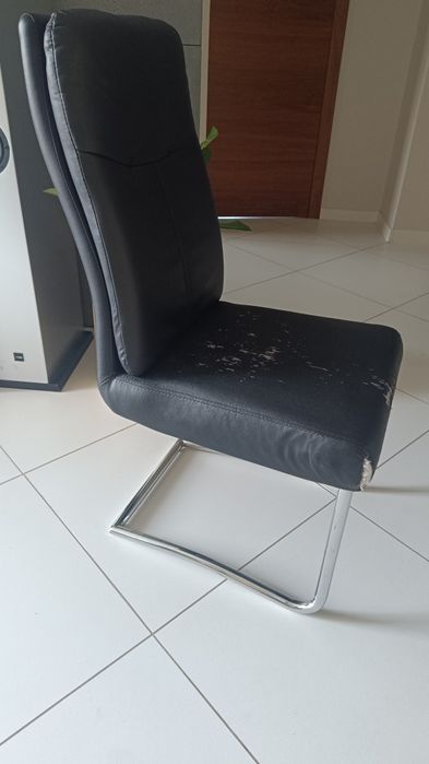 Krzesło czarne eko skóra 8 sztuk