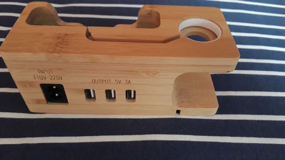 Stacja ładująca USB AICase Drewno Bambusowe