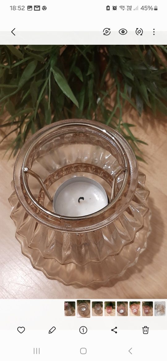 Świecznik lampion na teelight choinka świąteczny