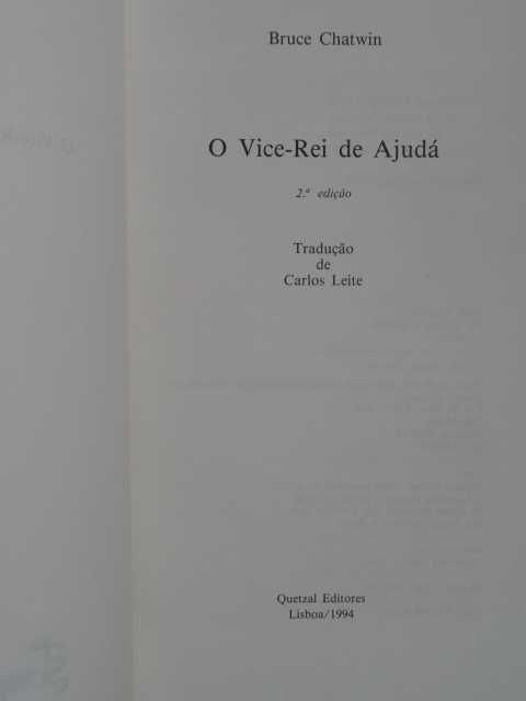 O Vice-Rei de Ajudá de Bruce Chatwin