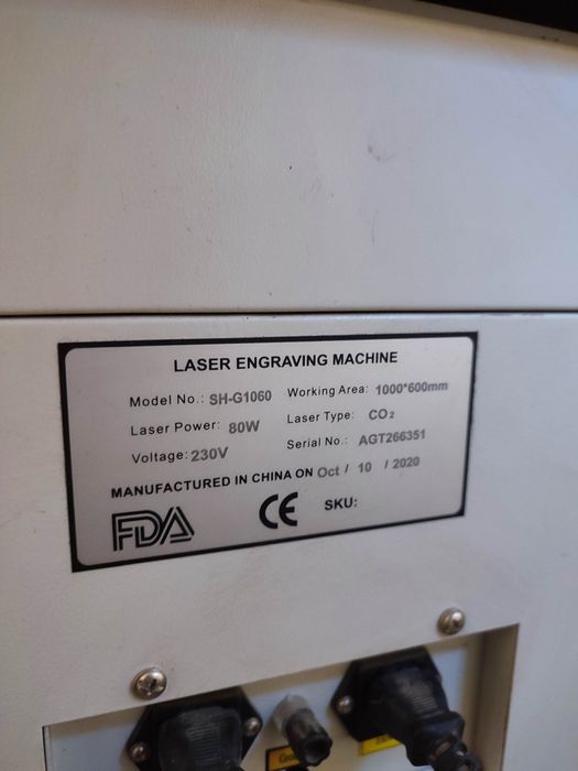 Ploter laserowy 60x100 cm laser 100W do filcu, sklejki, plexi, tkanin