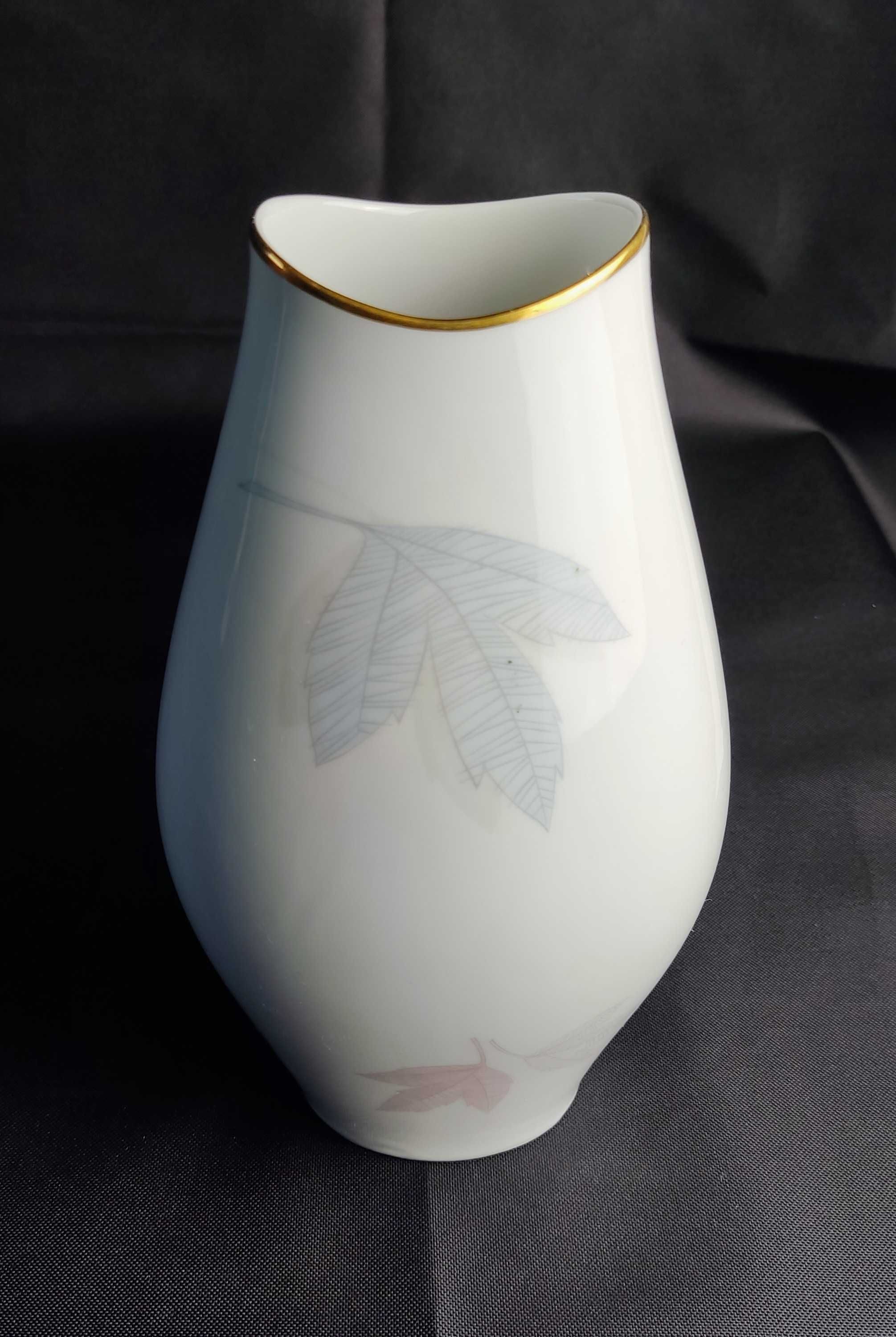 Wazon porcelanowy THOMAS Rosenthal - wzór w liście- lata 60