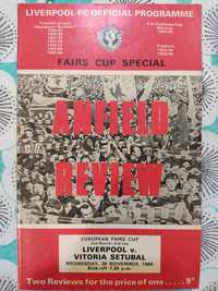 Programa oficial Liverpool Vitória de Setúbal taça das feiras 1969/70