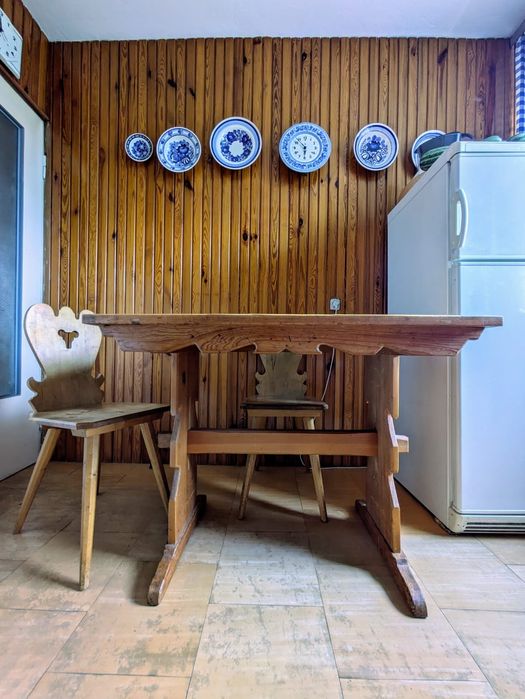 Zestaw cepelia 4 krzesla i stol