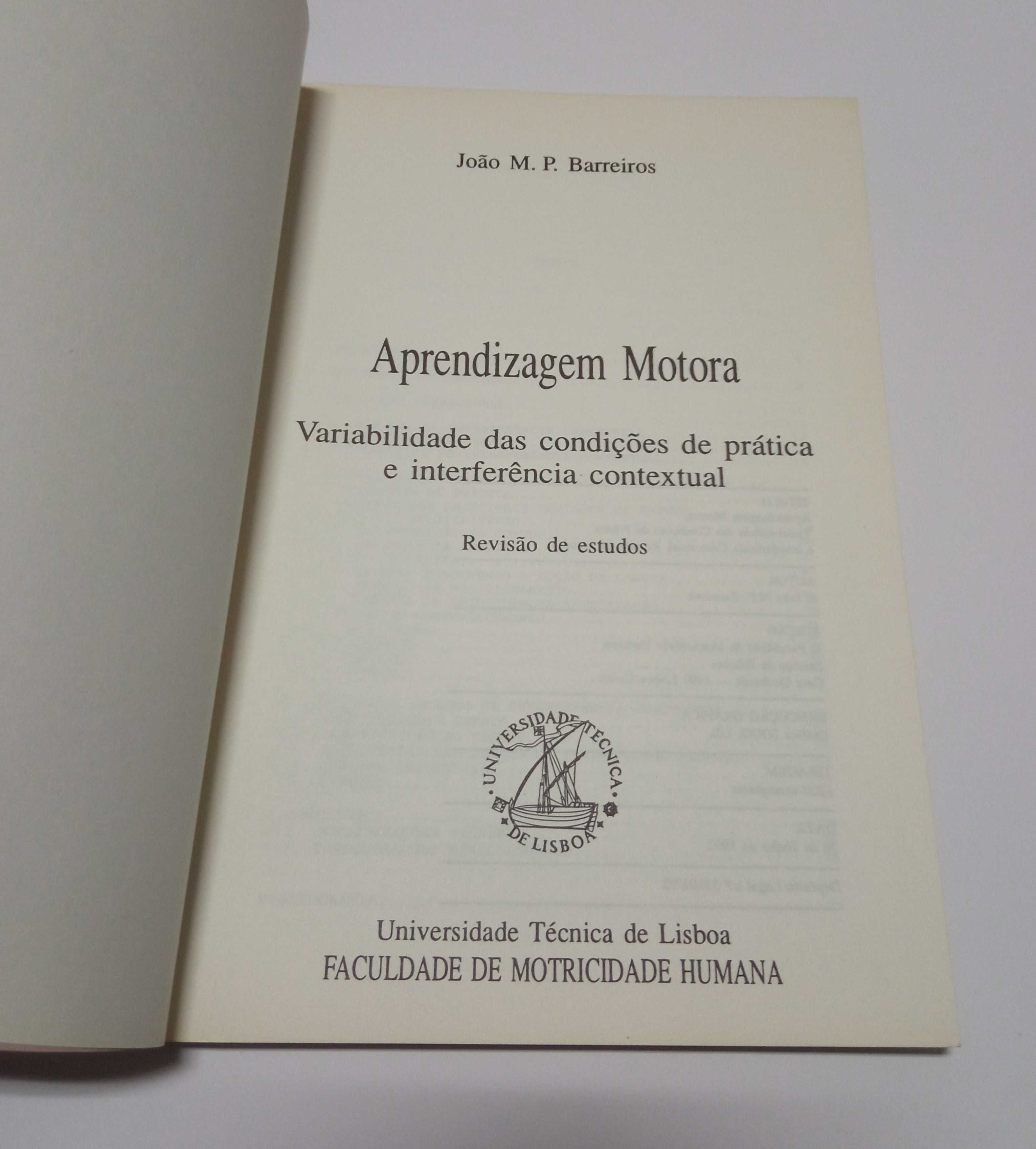 Aprendizagem motora, de João M. PBarreiros