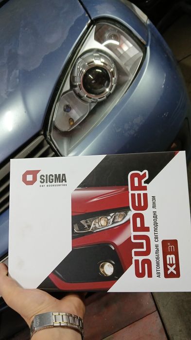 Лінзи в фари BI-LED лэд линзы sigma super x3