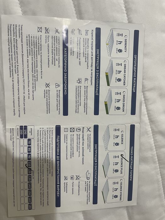 Продам матрас,ортопедичний.190*110