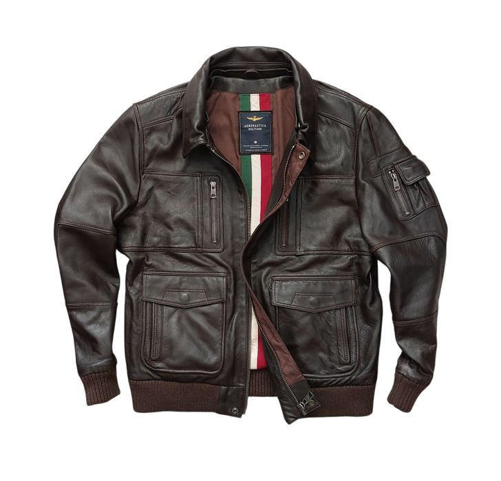 Aeronautica Militare nowa kurtka skórzana męska r. 50/L