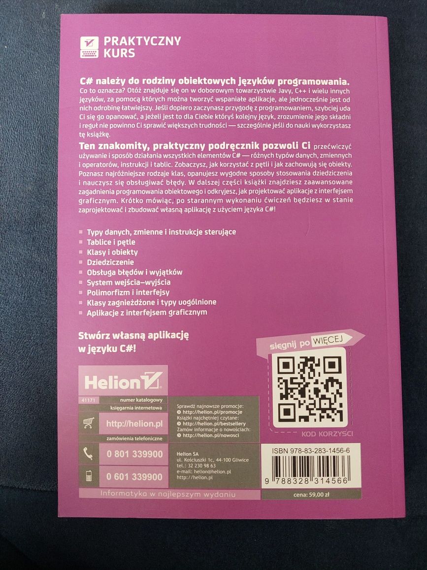 C# Praktyczny kurs – Marcin Lis – wydanie III, Helion – jak nowa!
