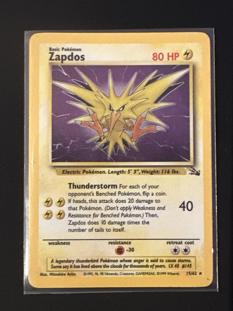 Karta Pokemon Zapdos 15/62