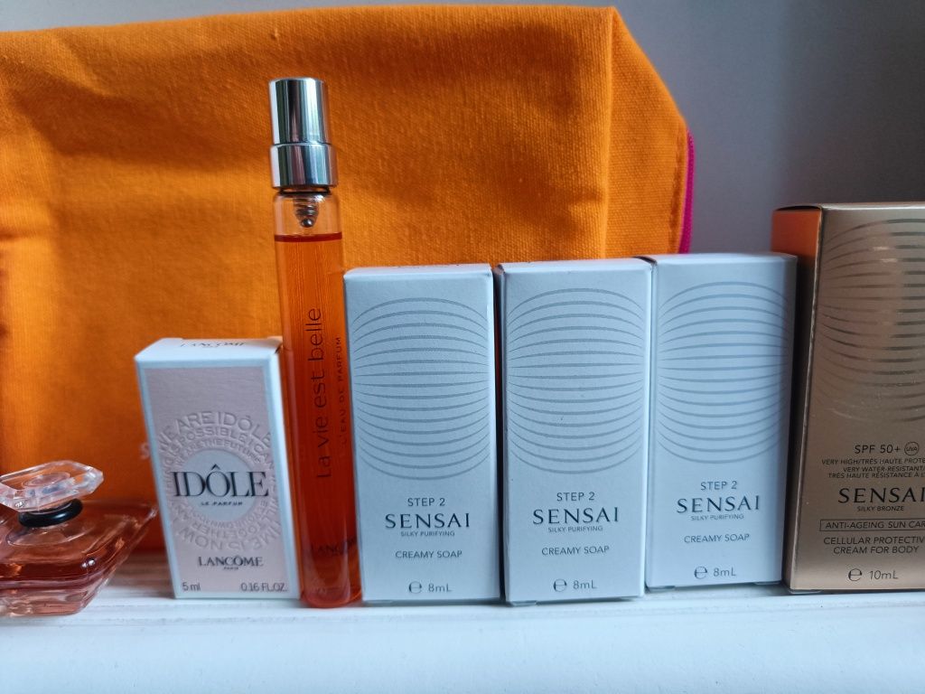 Zestaw Sensai, Lancome z kosmetyczka