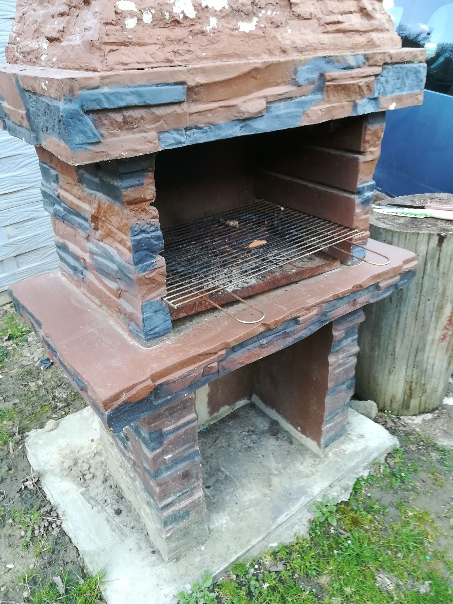Grill ogrodowy solidny betonowy