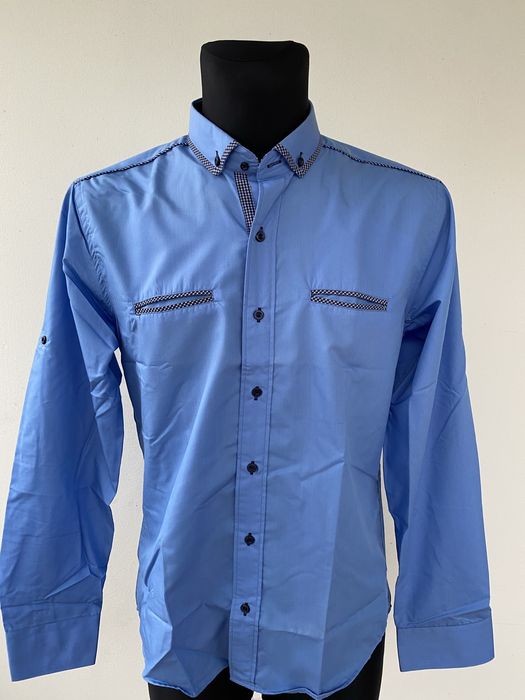 Koszula męska nowa XL(41) 176-182 wzrost niebieska długi rękaw