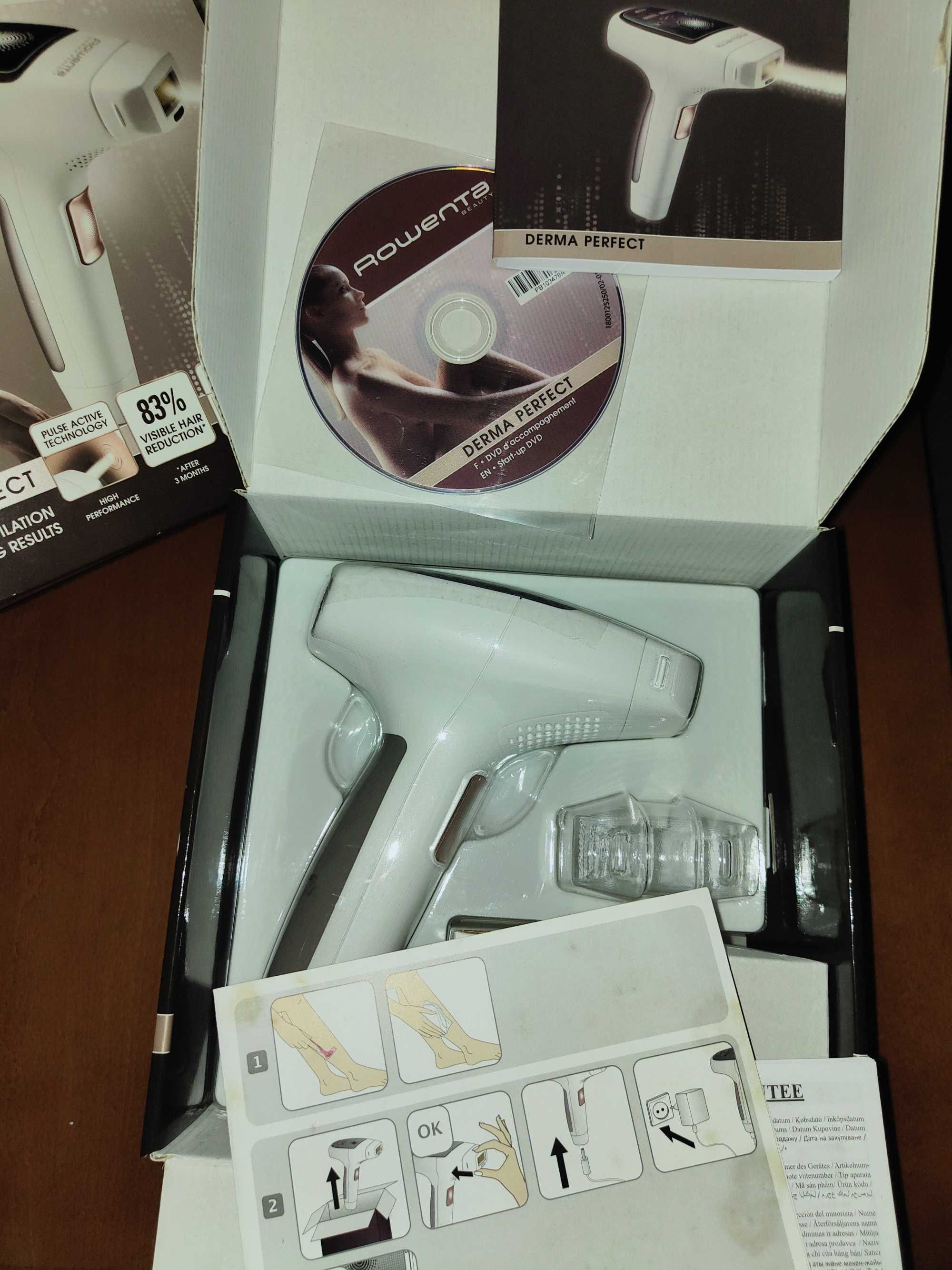 Depiladora Luz Pulsada Rowenta Derma Perfect