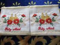 conjunto de 2 panos motivos de natal