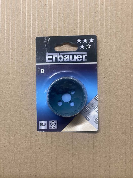 Otwornica 51 mm do Drewna Laminatu Plastiku Blachy Erbauer