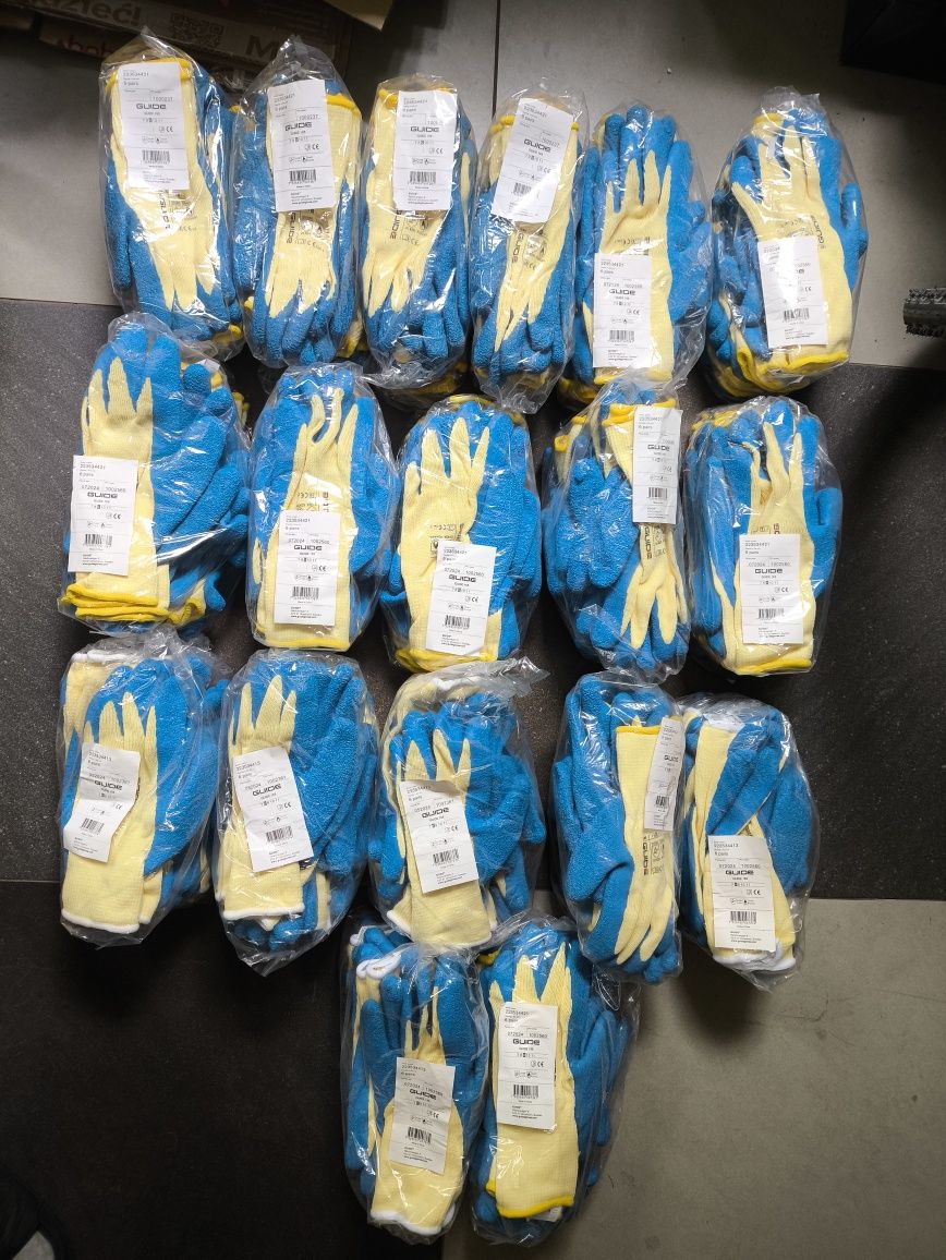 Rękawice Guide 155 robocze. Rozmiary 9 i 8./ 18 paczek po 6 sztuk