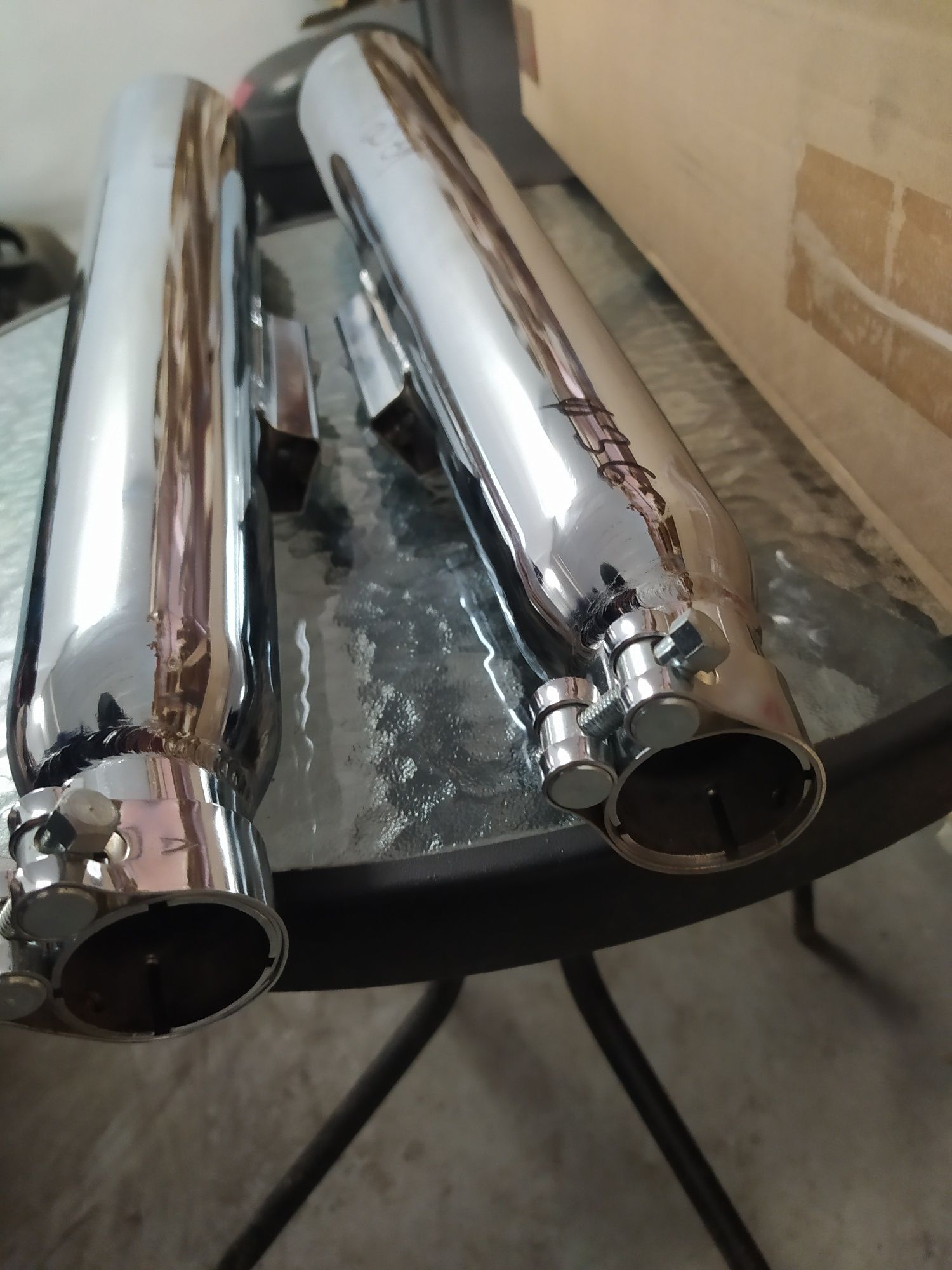 Kawasaki KZ 550 wydech tłumik IXIL Lewy Prawy Chrom