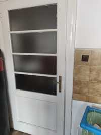 Pilnie Oddam stare drzwi drewniane z szybą 90x209 i ościeżnicą