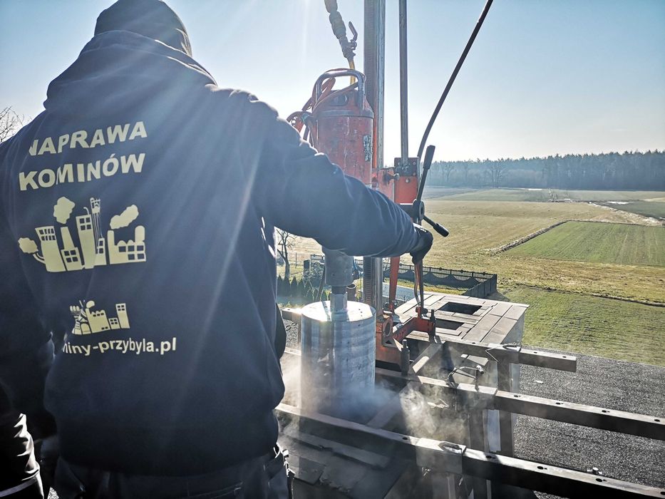 Naprawa komina frezowanie wkłady do komina rozwiert ceramika blacha