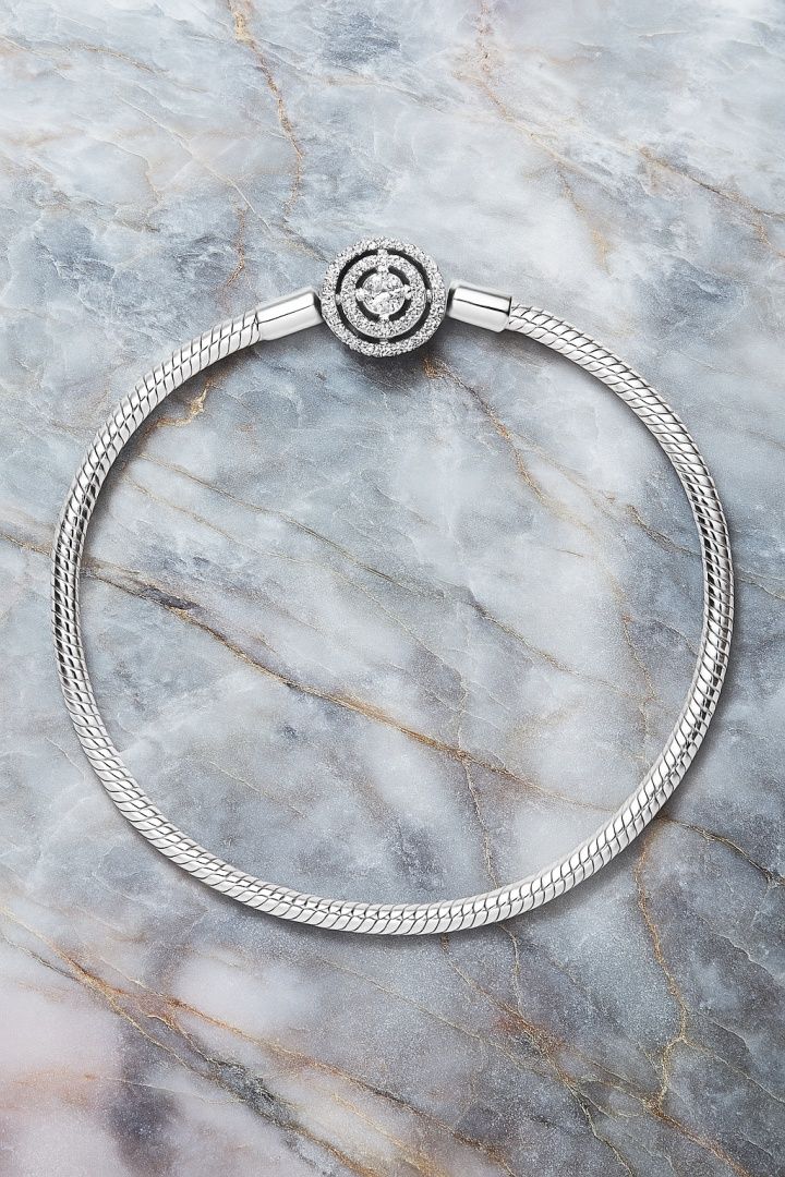 Promocja srebrna bransoletka Pandora moments 17cm do Pandora charms