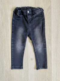 Spodnie czarne jeansy chłopięce H&M 92