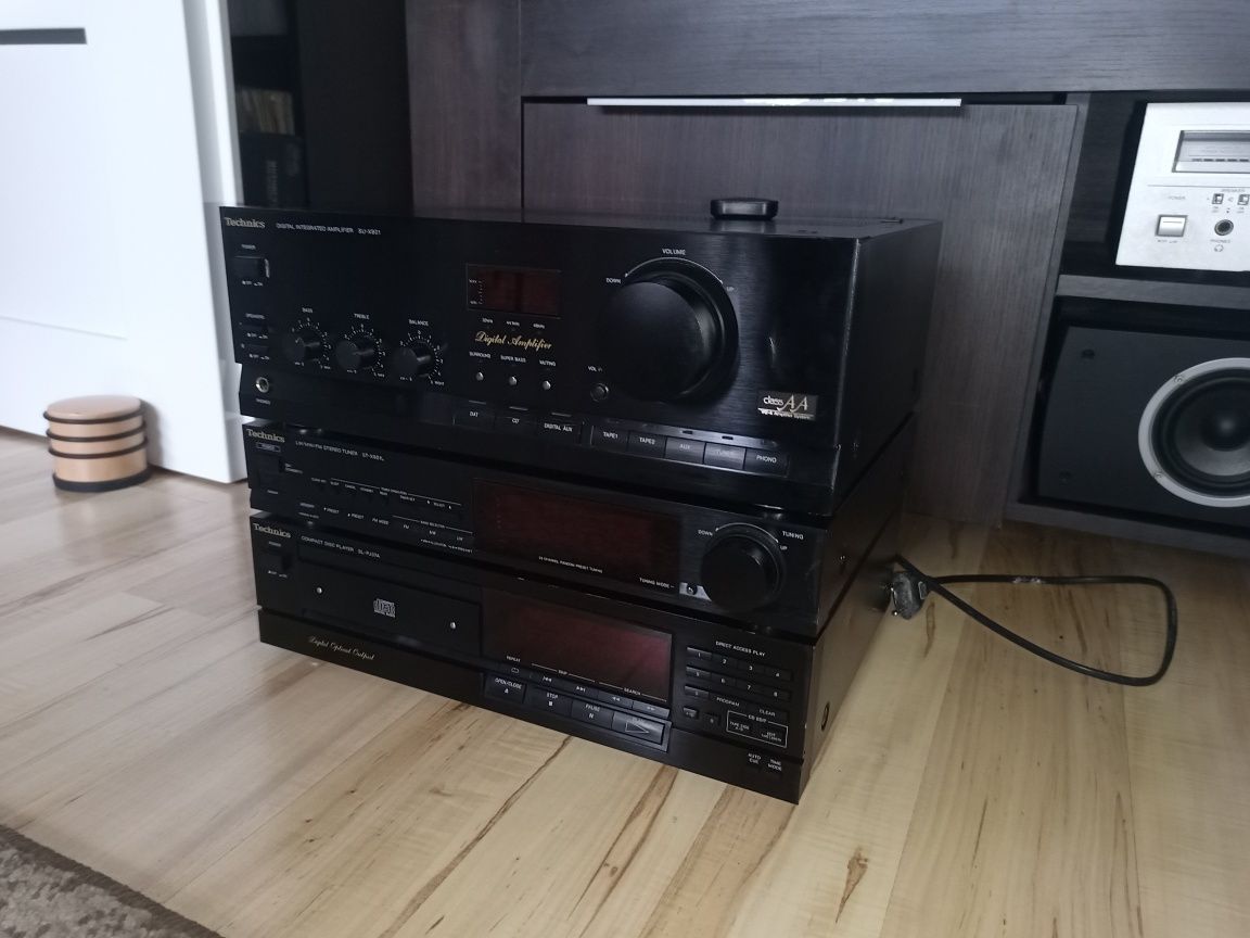 Wieża Technics stereo lata 90 + adapter bluetooth