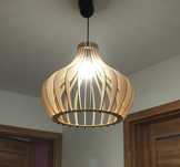 Lampa wisząca drewniana