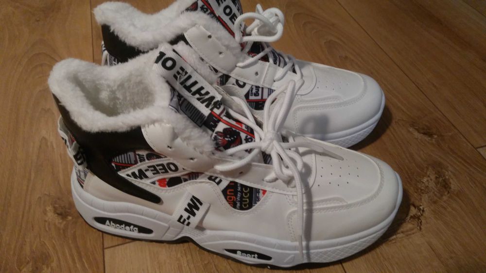 Buty Męskie Zimowe Ciepłe Sneakersy Polar Grube Antypoślizgowe