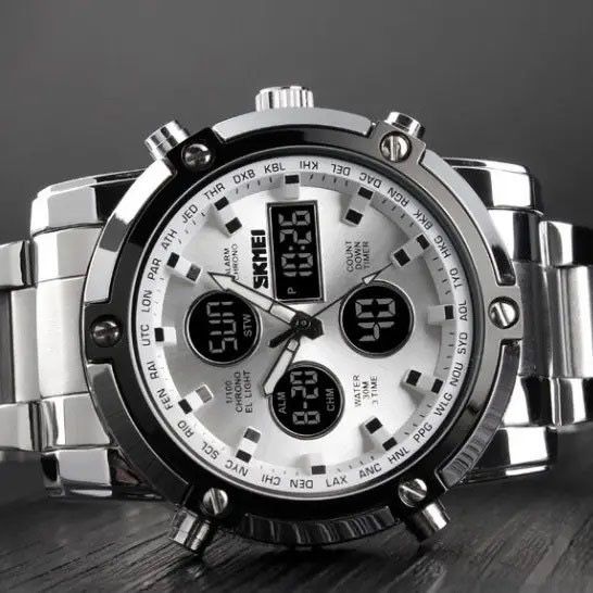 Часы наручные мужские SKMEI 1389SI SILVER. Цвет: серебряный