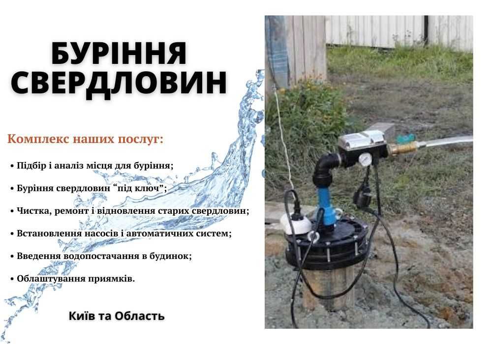 Буріння скважин. ЗНИЖКА на буріння свердловин під ключ - 5%. ДЗВОНІТЬ!