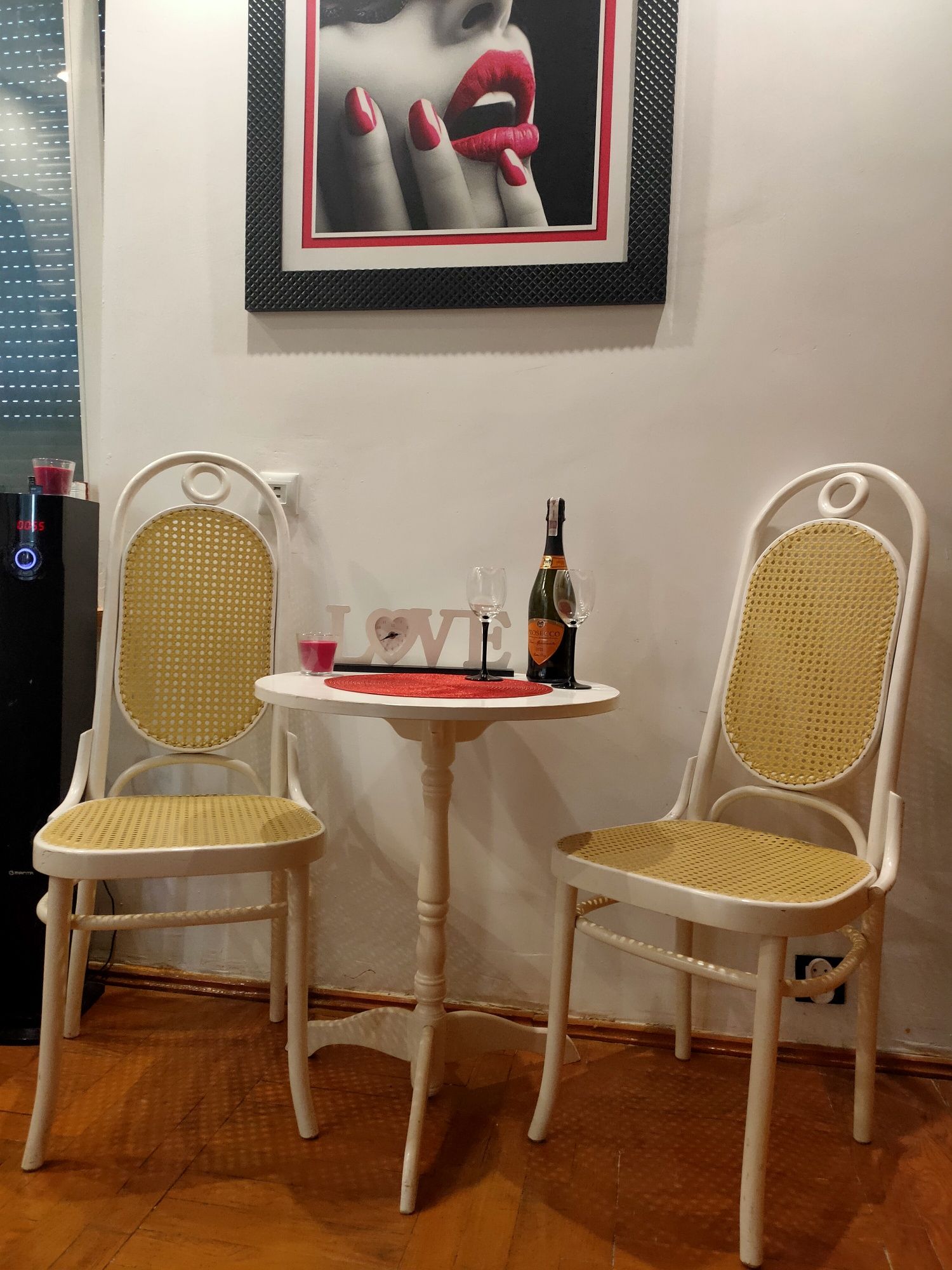 Stolik + 2 krzesła art deco