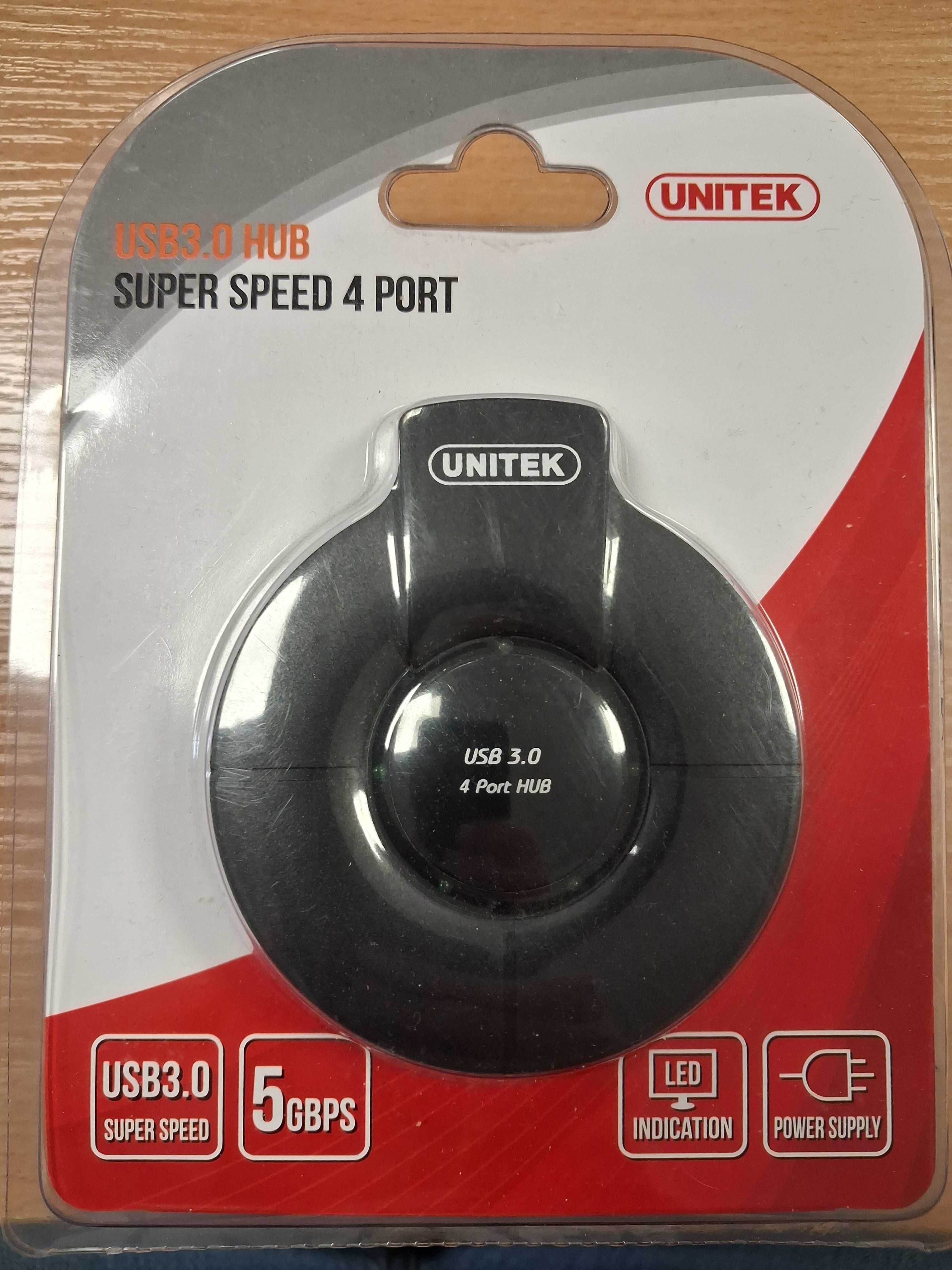 Unitek Y-3041 USB 3.0 - 4 portowy rozdzielacz usb