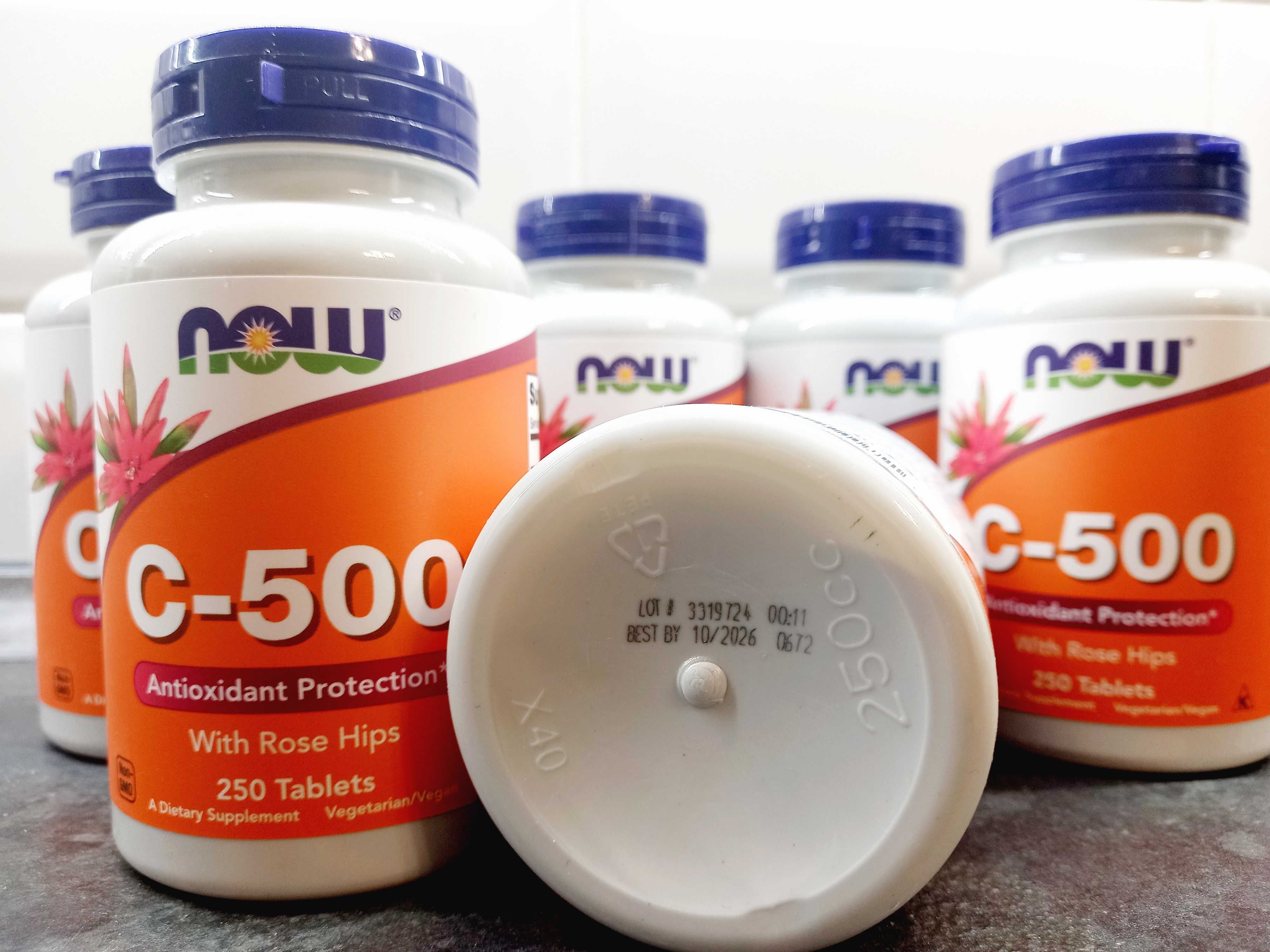 Now Foods, C-500 Rose Hips (250 таб.), витамин С-500, вітамін С-500