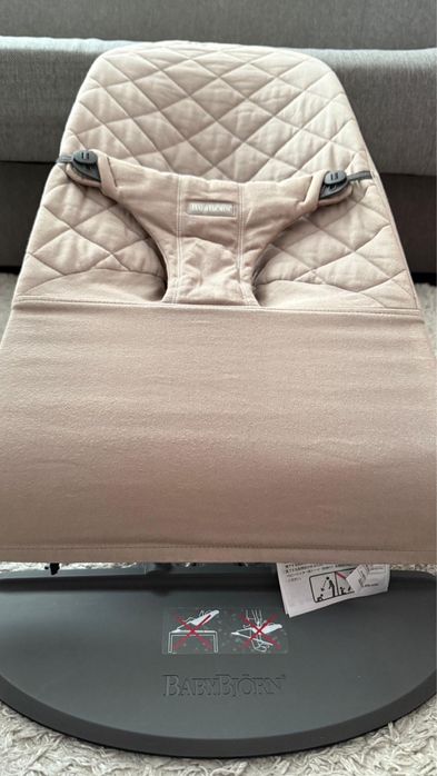 BABYBJORN - leżaczek BLISS Woven, Piaskowoszary