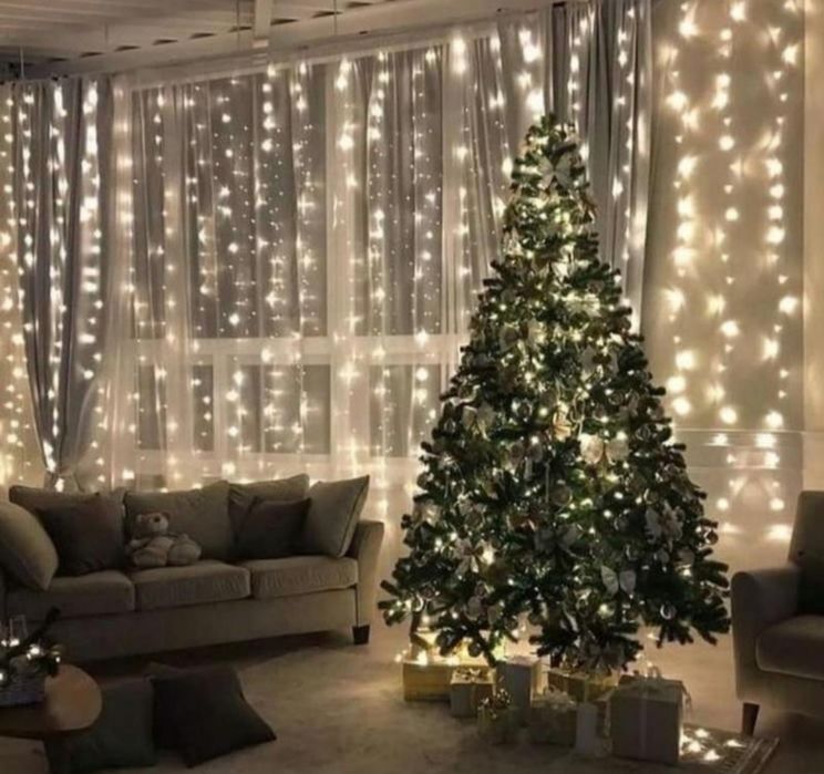 Гірлянда штора роса крапля на вікно 300 led 3*3 м з пультом