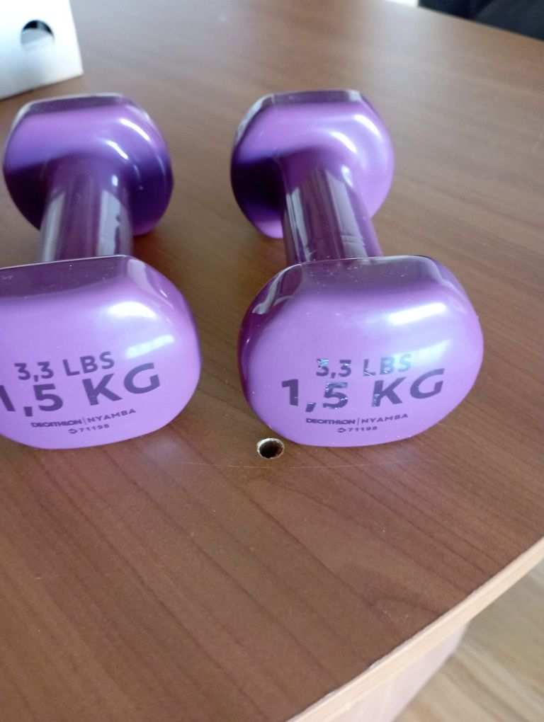 Halteres 1kg e 1,5kg Decathlon